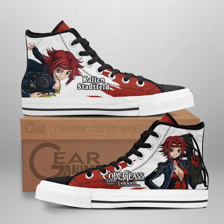Code Geass Kallen Stadtfeld High Top Shoes Custom Anime Sneakers - 1 - GearAnime