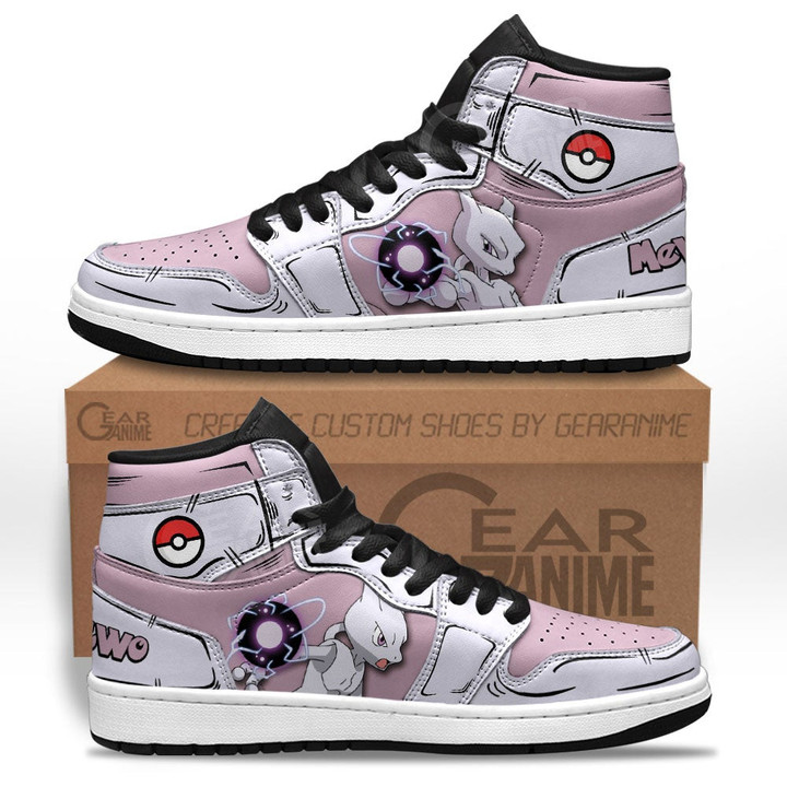 Mewtwo Sneakers Custom Pokemon Anime Shoes - 1 - GearAnime