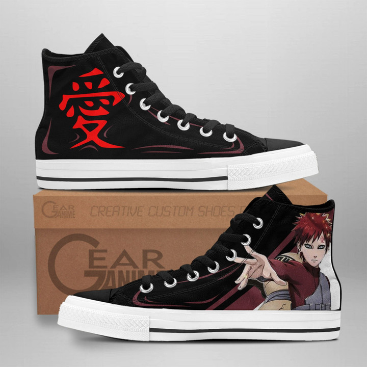 Gaara High Top Shoes Custom Anime Sneakers - 1 - GearAnime