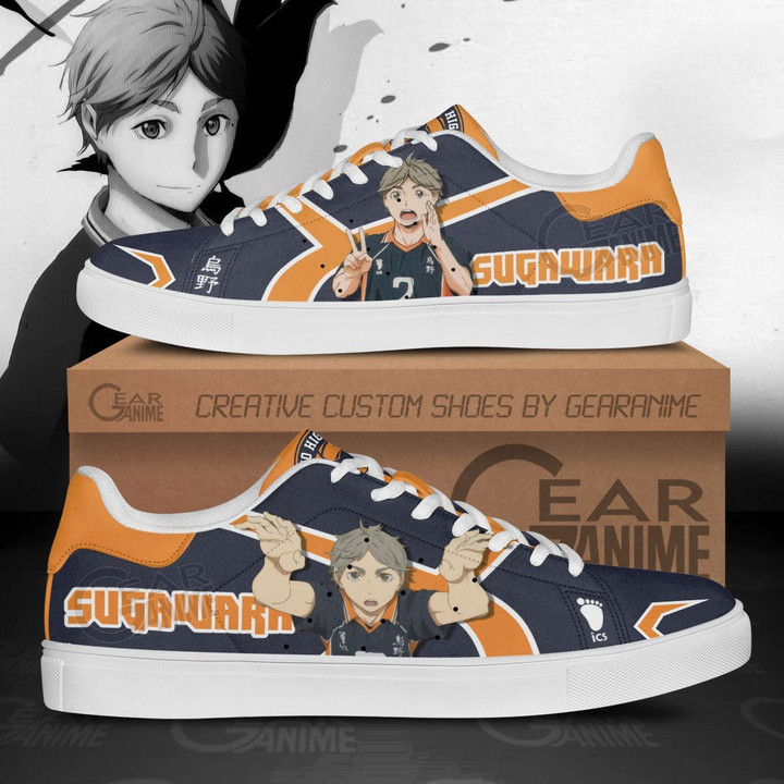 Koshi Sugawara Skate Shoes Custom Haikyuu Anime Shoes - 1 - GearAnime