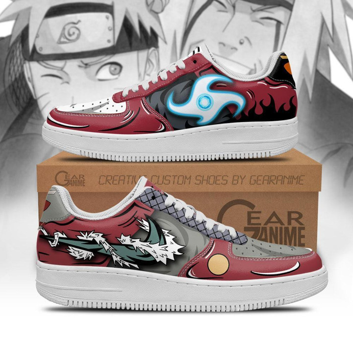 Uzumaki and Jiraiya Air Sneakers Custom Jutsu Anime Shoes - 1 - GearAnime
