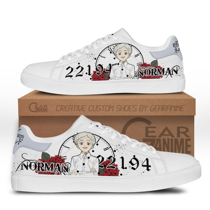 Norman 22194 Skate Sneakers Custom The Promised Neverland Anime Shoes - 1 - GearAnime