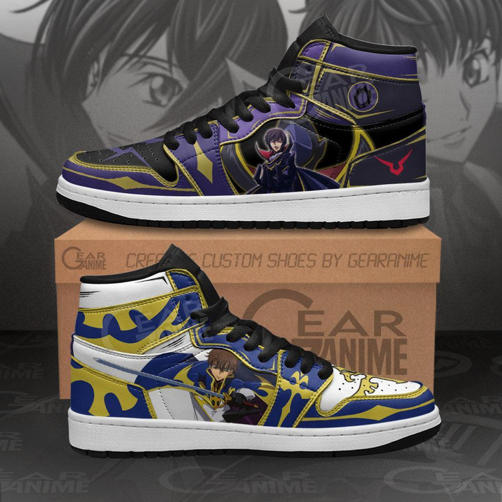 Lelouch and Suzaku Sneakers Custom Anime Code Geass Shoes - 1 - GearAnime