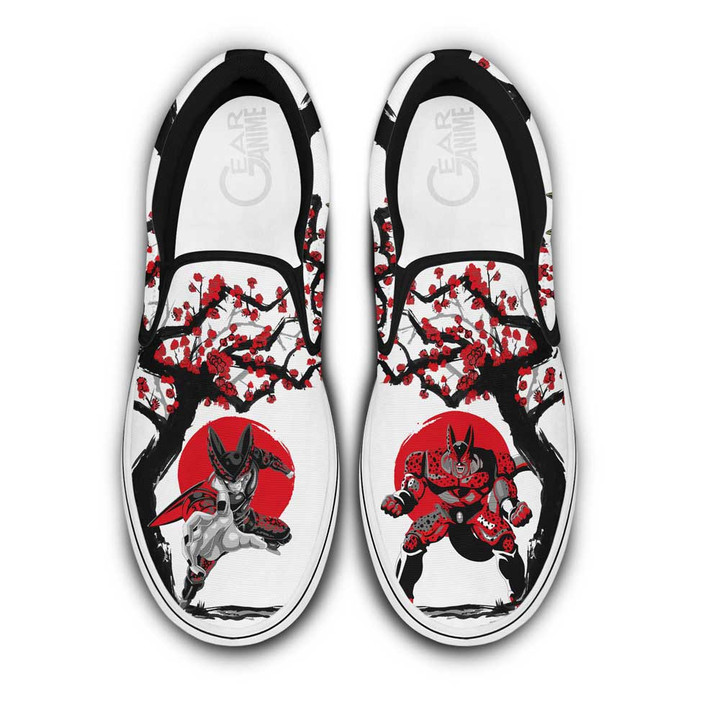 DBZ Cell Slip On Sneakers Custom Anime Dragon Ball Shoes - 1 - GearAnime