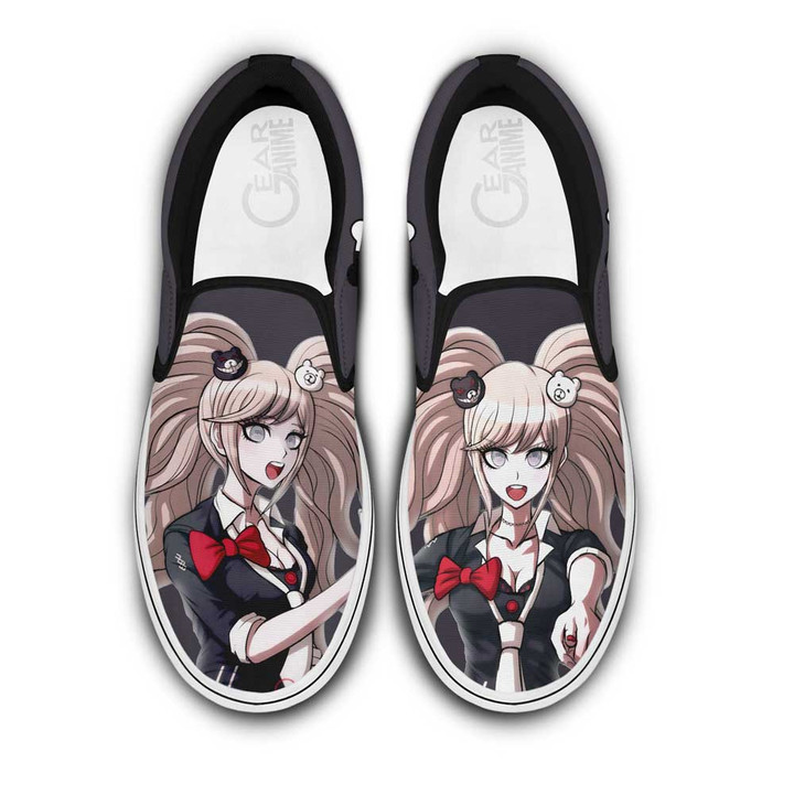 Junko Enoshima Slip On Sneakers Custom Anime Danganronpa Shoes - 1 - GearAnime