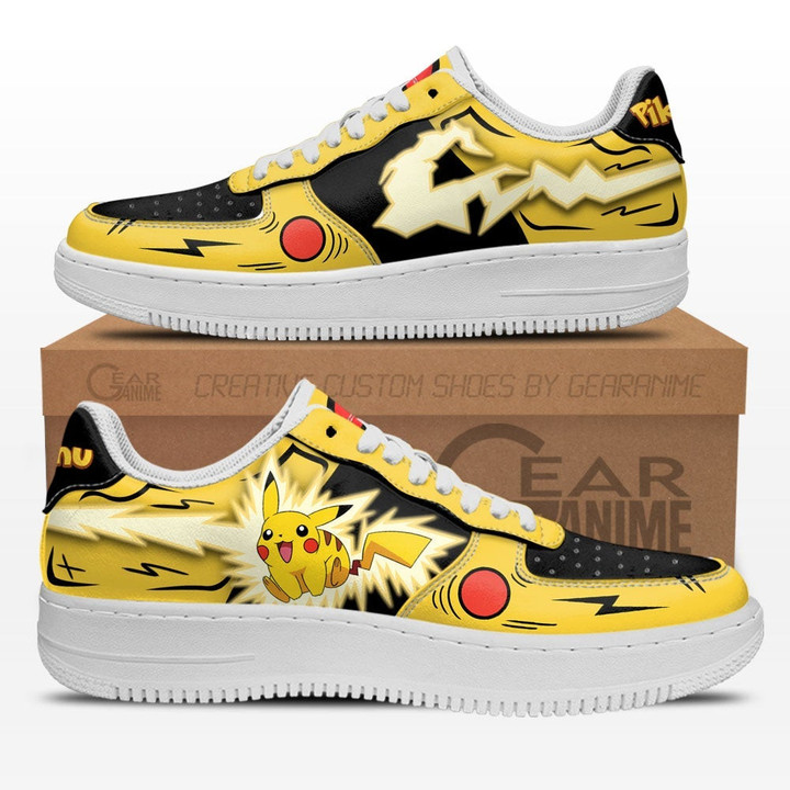 Pokemon Pikachu Thunderbolt Air Sneakers Custom Anime Shoes - 1 - GearAnime