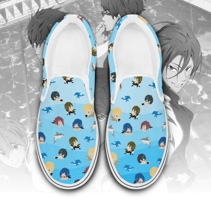 Free Iwatobi Swim Club Slip On Sneakers Custom Anime - 1 - GearAnime