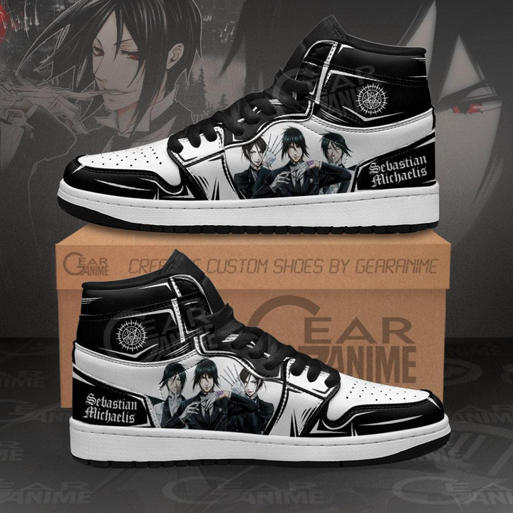 Sebastian Michaelis Sneakers Custom Anime Black Butler Shoes - 1 - GearAnime