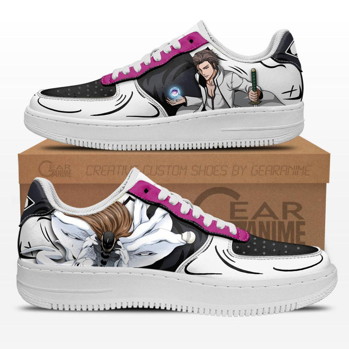 Bleach Sosuke Aizen Air Sneakers Custom Anime Shoes - 1 - GearAnime