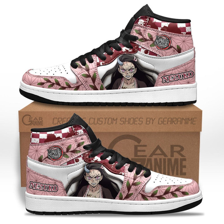 Nezuko Demon Form Sneakers Custom Demon Slayer Anime Shoes - 1 - GearAnime