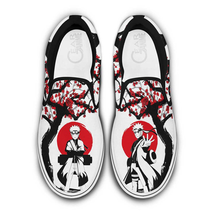Uzumaki Sage Slip On Sneakers Custom Cherry Blossom Anime Shoes - 1 - GearAnime