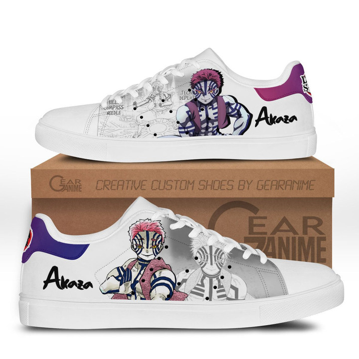 Demon Slayer Akaza Skate Sneakers Custom Anime Shoes - 1 - GearAnime
