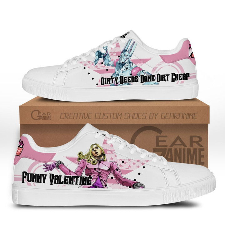 Funny Valentine Skate Sneakers Custom Anime Jojo's Bizarre Adventure Shoes - 1 - GearAnime
