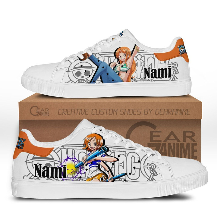 Nami Skate Sneakers Custom Anime One Piece Shoes - 1 - GearAnime