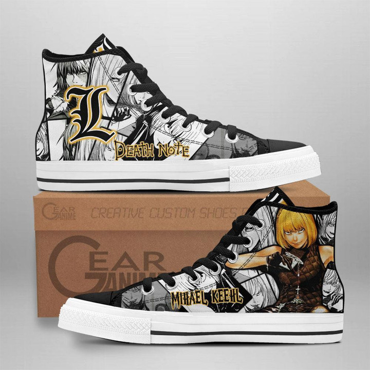 Mihael Keehl Mello High Top Shoes Custom Death Note Anime Sneakers - 1 - GearAnime