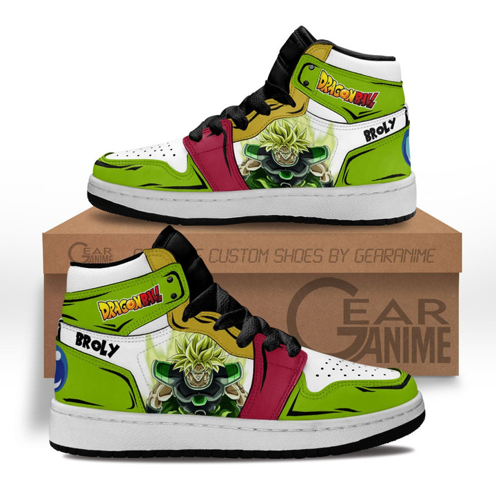 Broly Kids Sneakers Custom Anime Dragon Ball Kids Shoes - 1 - GearAnime