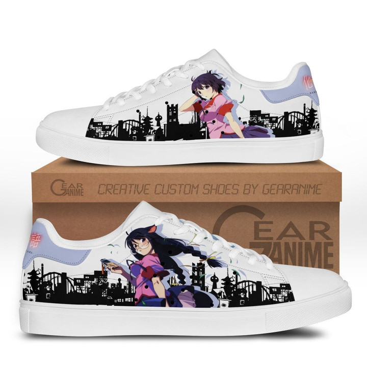 Tsubasa Hanekawa Skate Sneakers Custom Anime Bakemonogatari Shoes - 1 - GearAnime