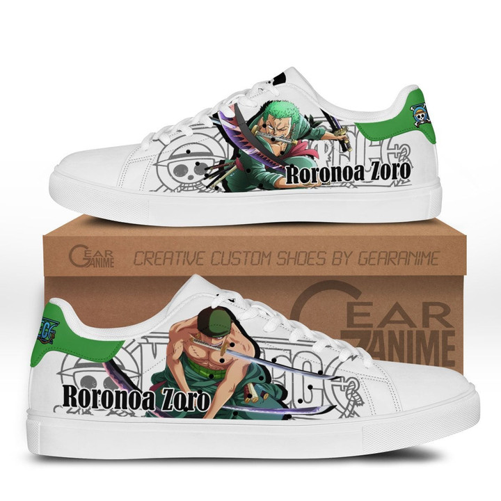 Zoro Skate Sneakers Custom Anime One Piece Shoes - 1 - GearAnime