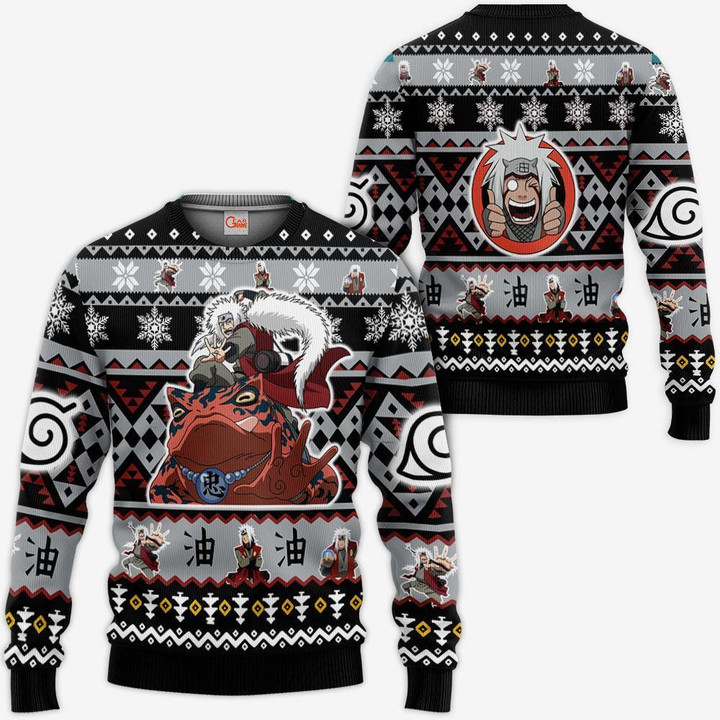 Jiraiya Ugly Christmas Sweater Custom Xmas Gifts Idea - 1 - GearAnime