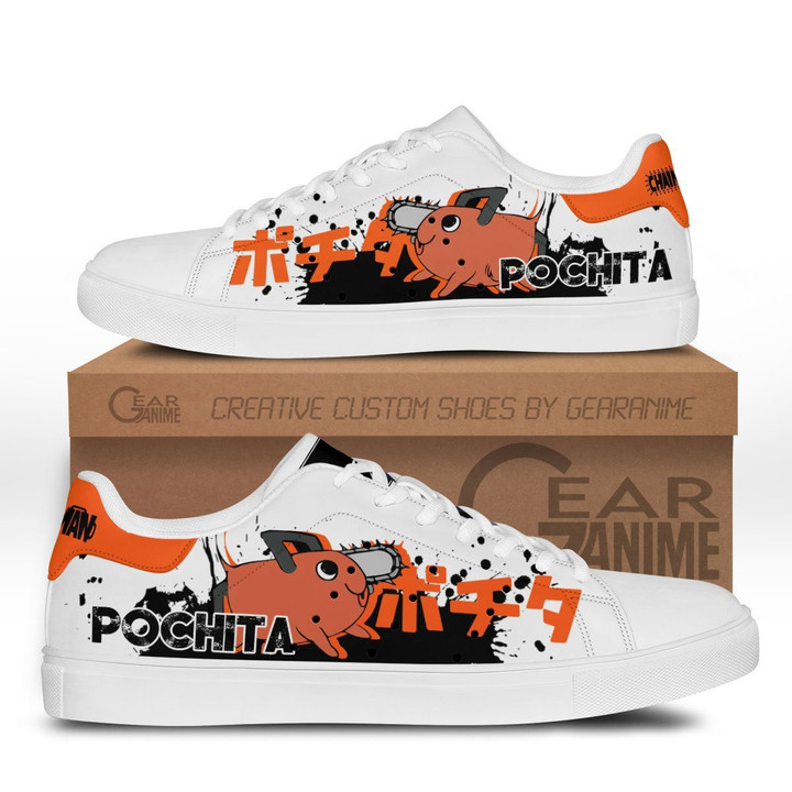 Pochita Skate Sneakers Custom Chainsaw Man Anime Shoes - 1 - GearAnime