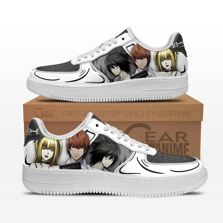 Death Note Air Sneakers Custom L Lawliet Light Yagami Misa Misa Anime Shoes - 1 - GearAnime