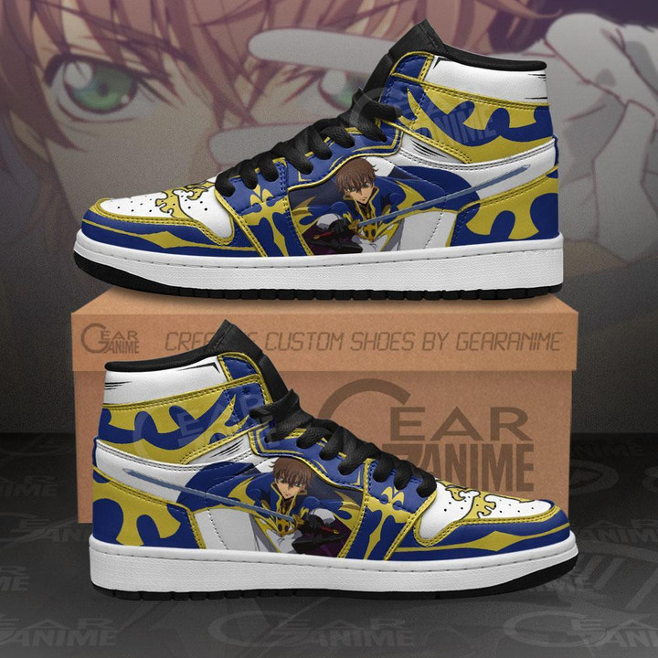 Suzaku Kururugi Sneakers Custom Anime Code Geass Shoes - 1 - GearAnime