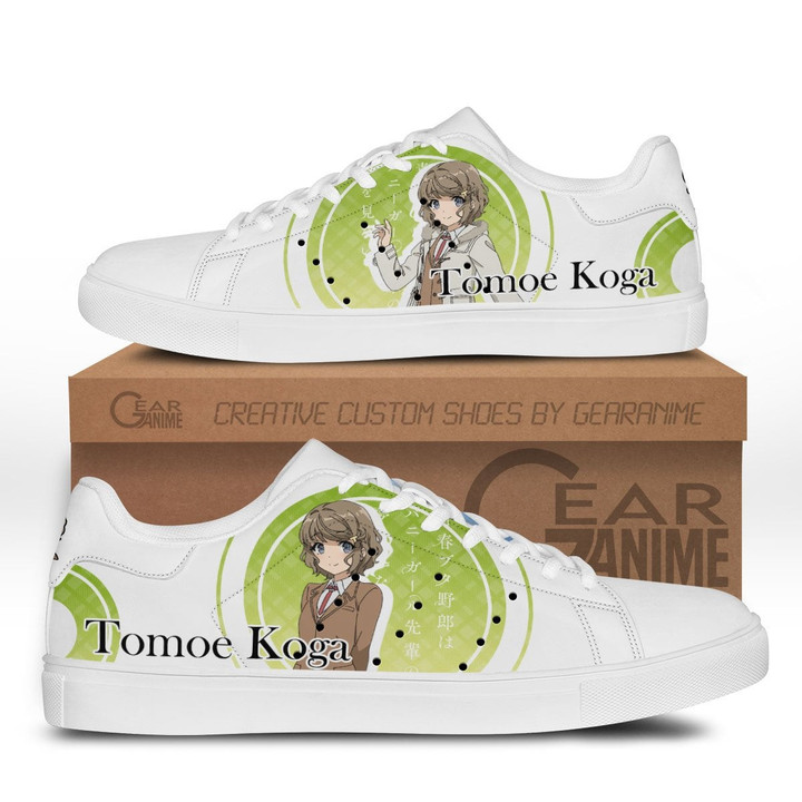 Tomoe Koga Skate Sneakers Custom Anime Bunny Girl Senpai Shoes - 1 - GearAnime