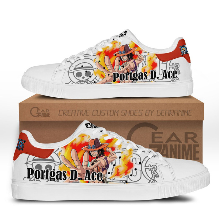 Sabo And Ace Skate Sneakers Custom Anime One Piece Shoes - 1 - GearAnime