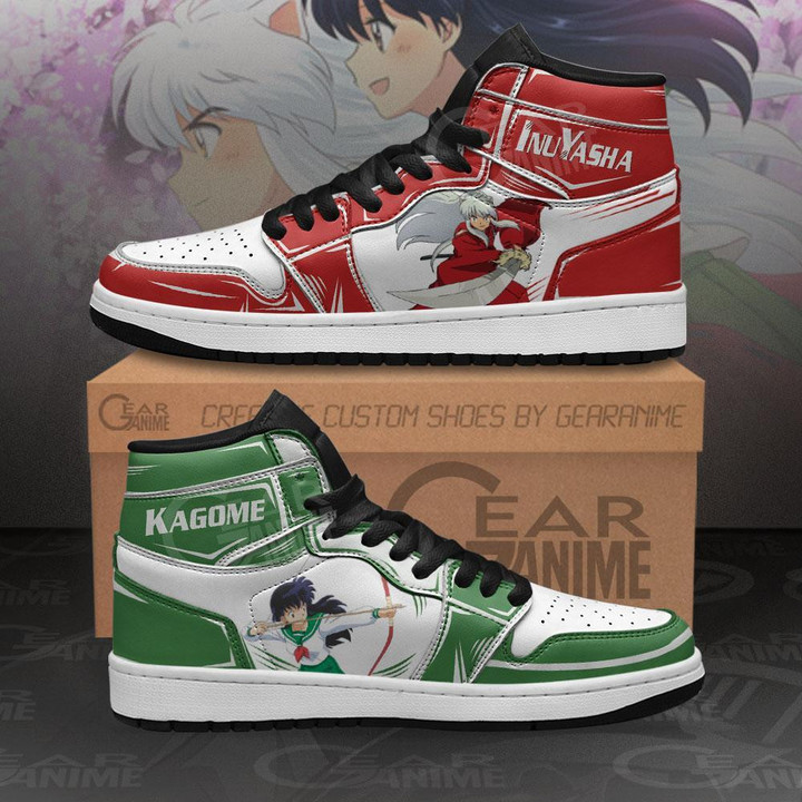 Inuyasha and Kagome Sneakers Custom Inuyasha Anime Shoes - 1 - GearAnime