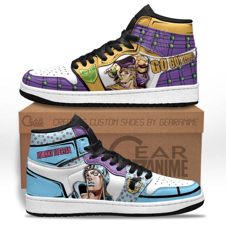 JoJo's Bizarre Adventure Gyro Zeppeli and Johnny Joestar Sneakers Custom Anime Shoes - 1 - GearAnime