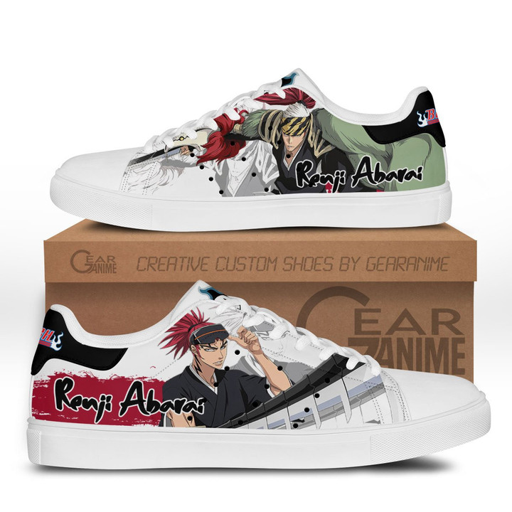 Renji Abarai Skate Sneakers Custom Anime Bleach Shoes - 1 - GearAnime