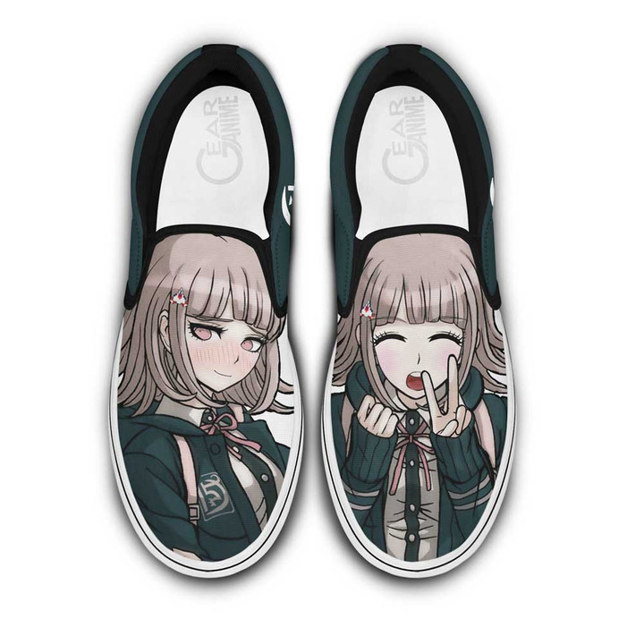 Chiaki Nanami Slip On Sneakers Custom Anime Danganronpa Shoes - 1 - GearAnime