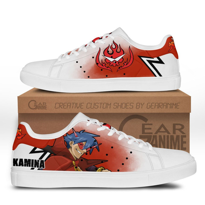 Kamina Skate Sneakers Custom Tengen Toppa Gurren Lagann Anime Shoes - 1 - GearAnime