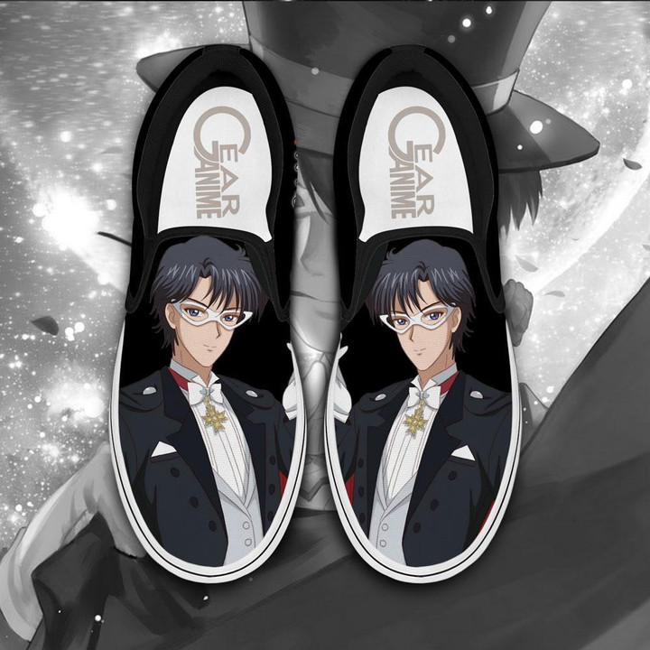 Tuxedo Slip On Sneakers Anime Sailor Moon Custom Shoes - 1 - GearAnime