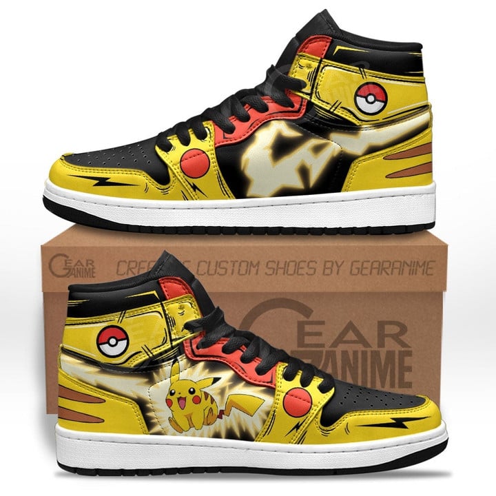 Pokemon Pikachu Thunderbolt Sneakers Custom Anime Shoes - 1 - GearAnime