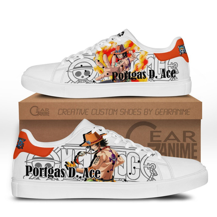 Ace Skate Sneakers Custom Anime One Piece Shoes - 1 - GearAnime