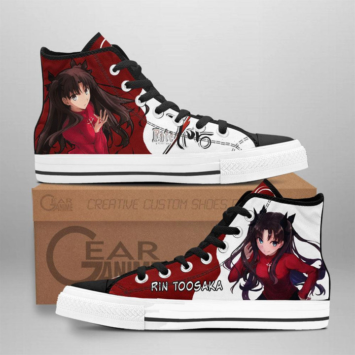 Fate Zero Rin Tohsaka High Top Shoes Custom Anime Sneakers - 1 - GearAnime