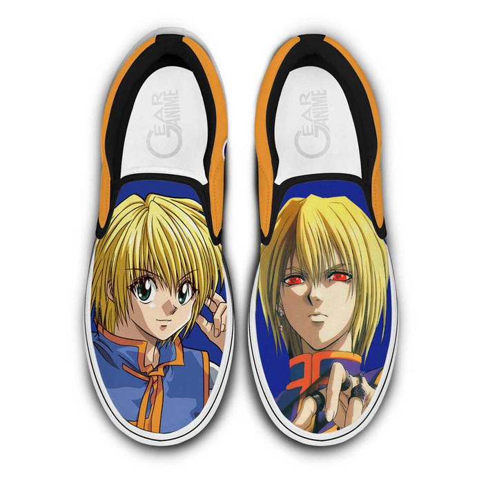 Kurapika Slip On Sneakers Custom Anime Hunter x Hunter Shoes - 1 - GearAnime