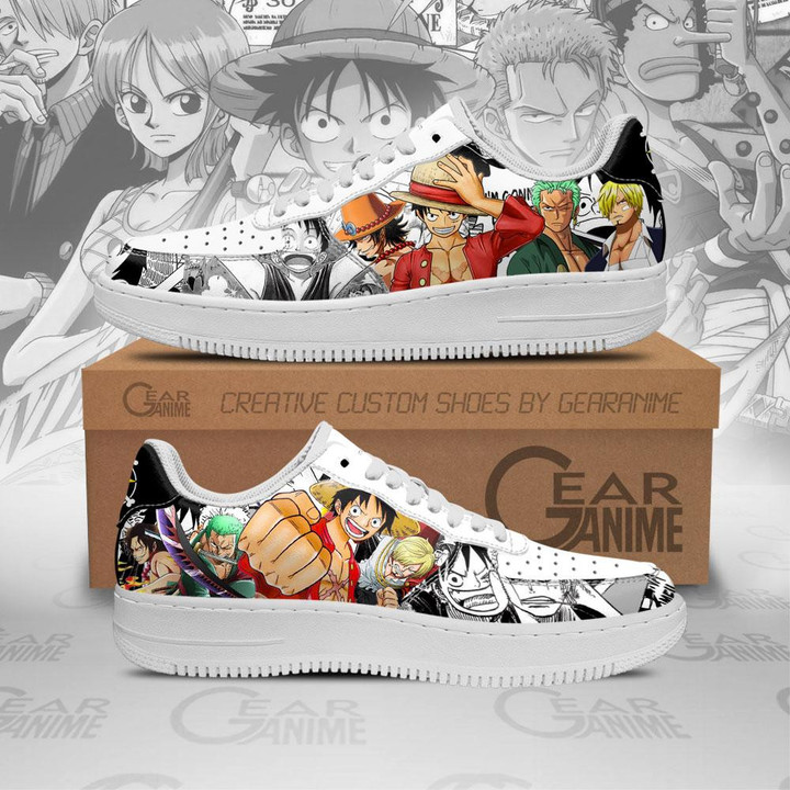 One Piece Air Sneakers Mixed Manga Style Anime Shoes - 1 - GearAnime