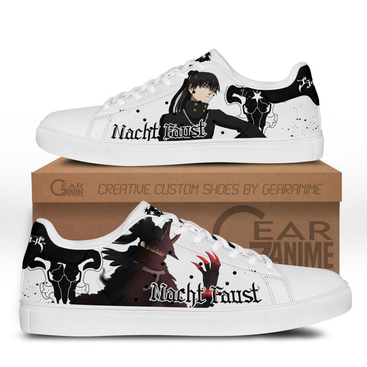 Black Clover Nacht Faust Skate Sneakers Custom Anime Shoes - 1 - GearAnime