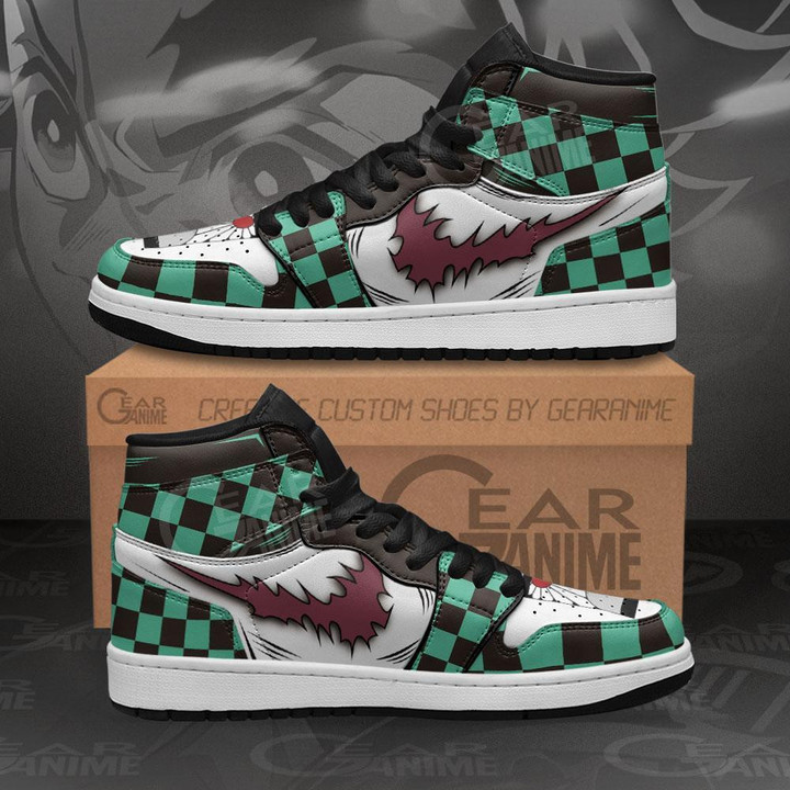 Tanjiro Sneakers Scar Demon Slayer Custom Anime Shoes - 1 - GearAnime