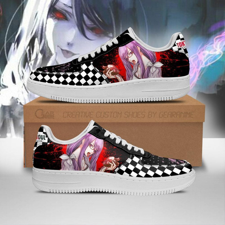 Tokyo Ghoul Rize Sneakers Custom Checkerboard Shoes Anime - 1 - GearAnime