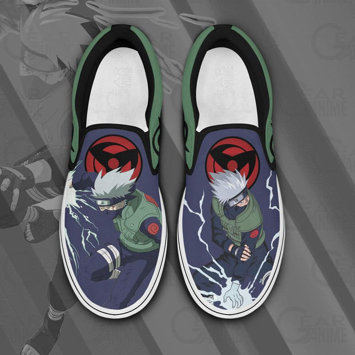 Hatake Kakashi Slip On Sneakers Canvas Custom Anime Shoes - 1 - GearAnime