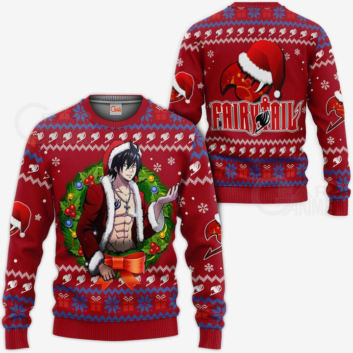 Fairy Tail Gray Fullbuster Ugly Christmas Sweater Anime Xmas VA11 - 1 - GearAnime