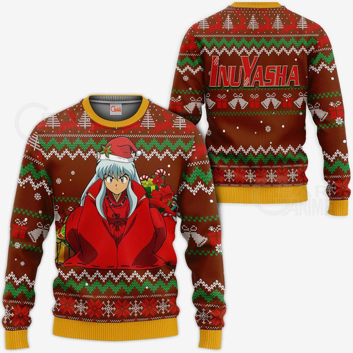 Inuyasha Ugly Christmas Sweater Inuyasha Anime Xmas Gift VA11 - 1 - GearAnime