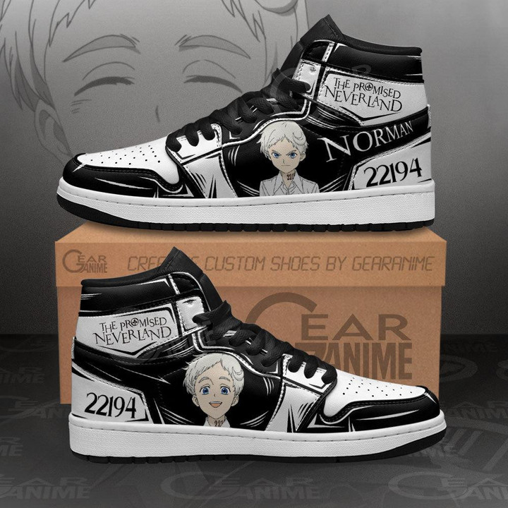 Norman The Promised Neverland Sneakers Custom Anime Shoes - 1 - GearAnime