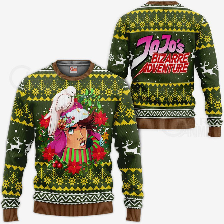 Joseph Joestar Ugly Christmas Sweater JoJo's Bizarre Adventure Anime VA11 - 1 - GearAnime