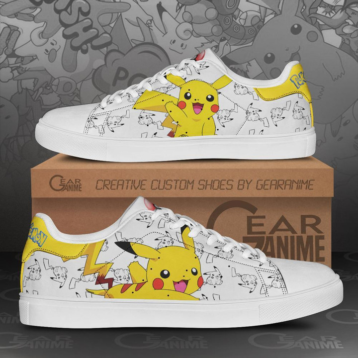 Pikachu Skate Shoes Pokemon Custom Anime Shoes PN11 - 1 - GearAnime