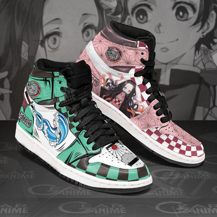 Tanjiro and Nezuko Sneakers Custom Demon Slayer Anime Shoes - 2 - GearAnime