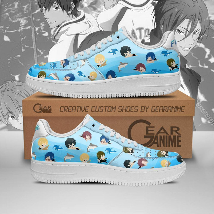 Free Iwatobi Swim Club Chibi Air Sneakers Custom Anime Shoes - 1 - GearAnime